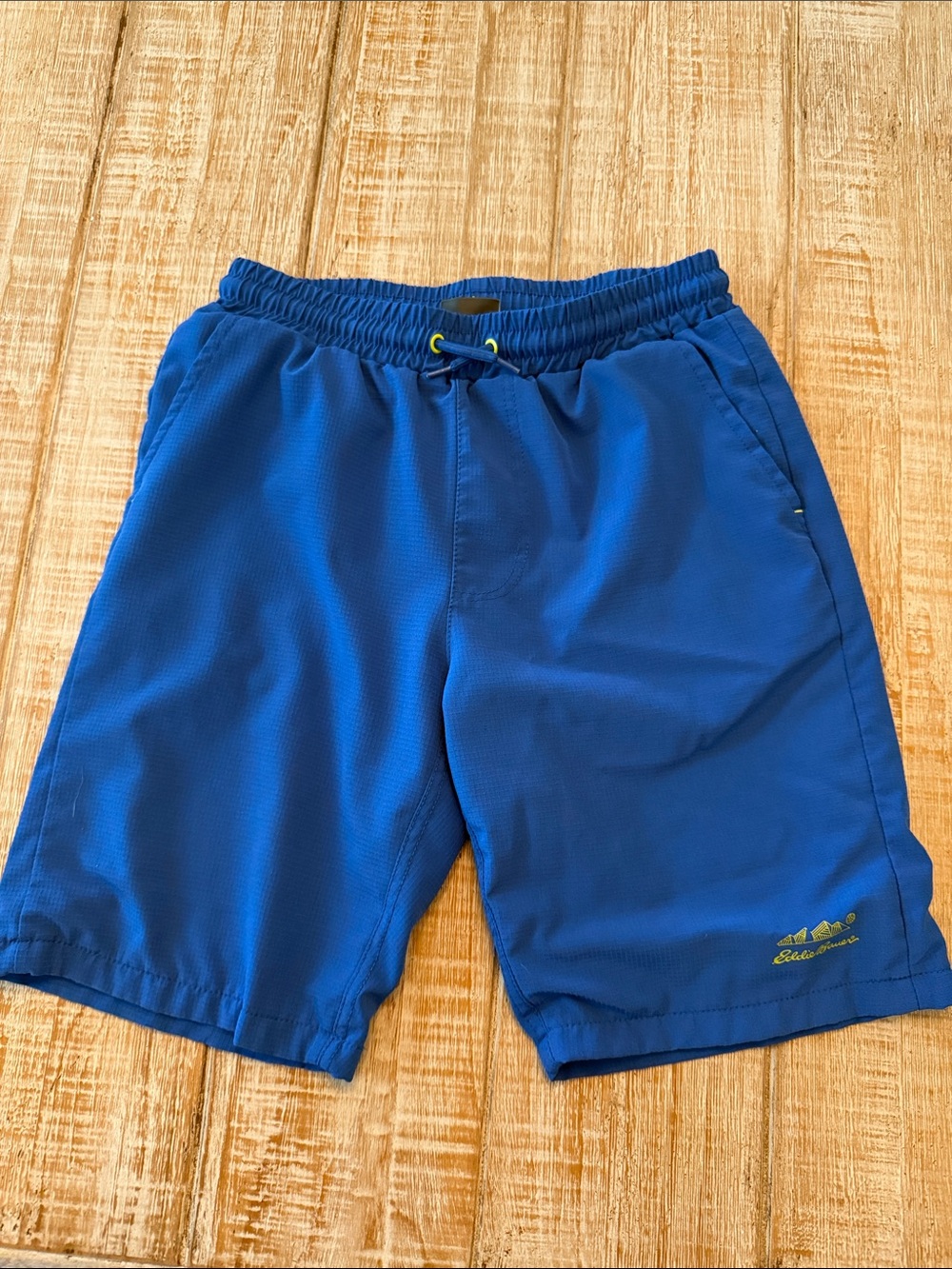 Eddie Bauer Royal Blue Swim Trunks with Yellow Accents
